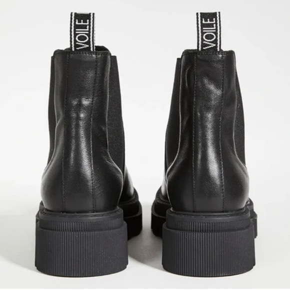 Voile Blanche Black Leather Chelsea Ankle Boots Size 8 - Picture 2 of 11